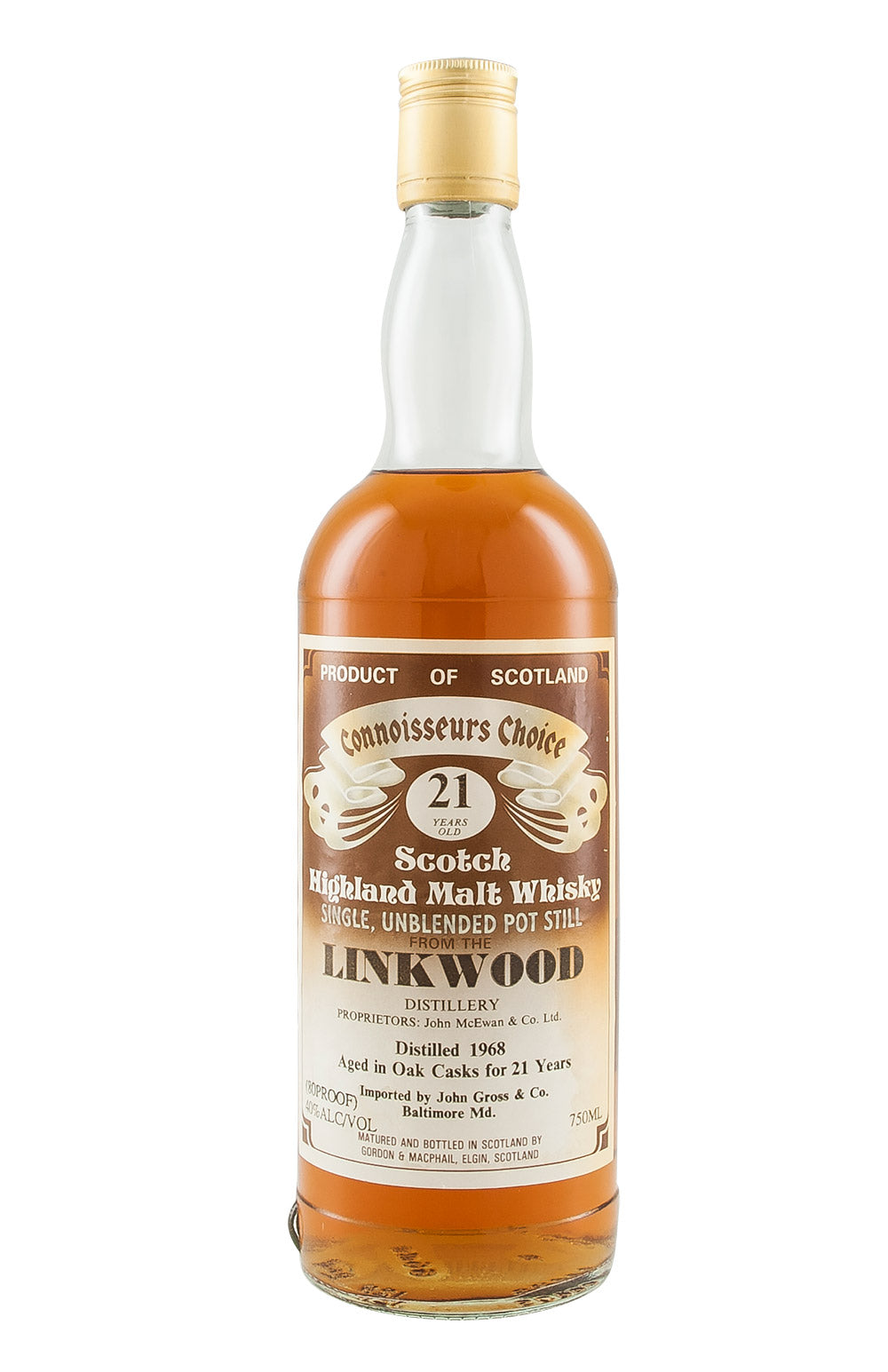 Linkwood 21 Year Old G&M Connoisseurs Choice 1968