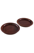 Pair of Plain Mahogany Coasters (5217)