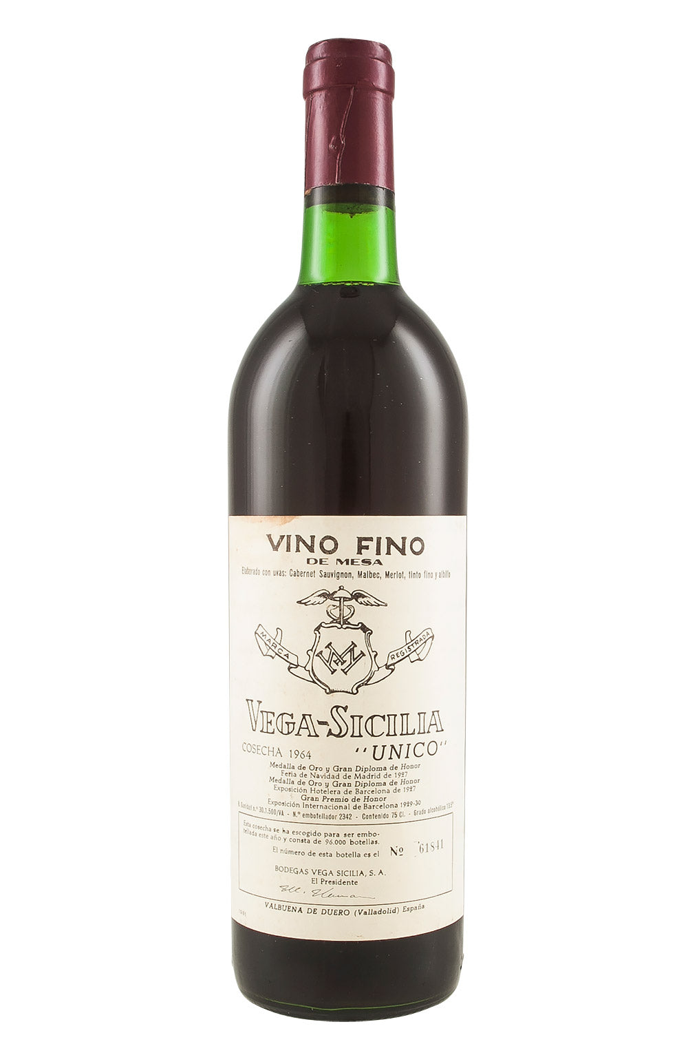 Vega Sicilia Unico 1964