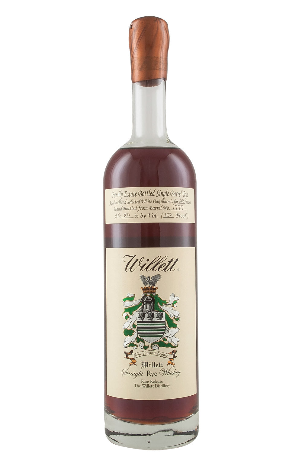 Willett 25 Year Old Rye Barrel 1777