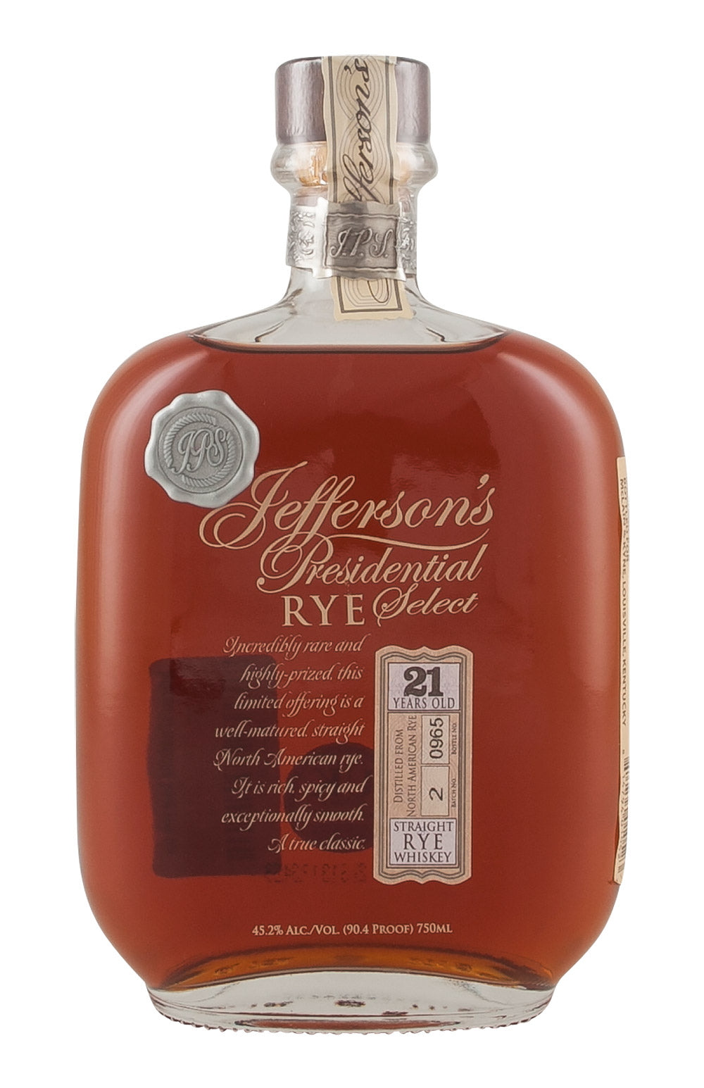 Jefferson`s 21 Year Old Presidential Select Rye