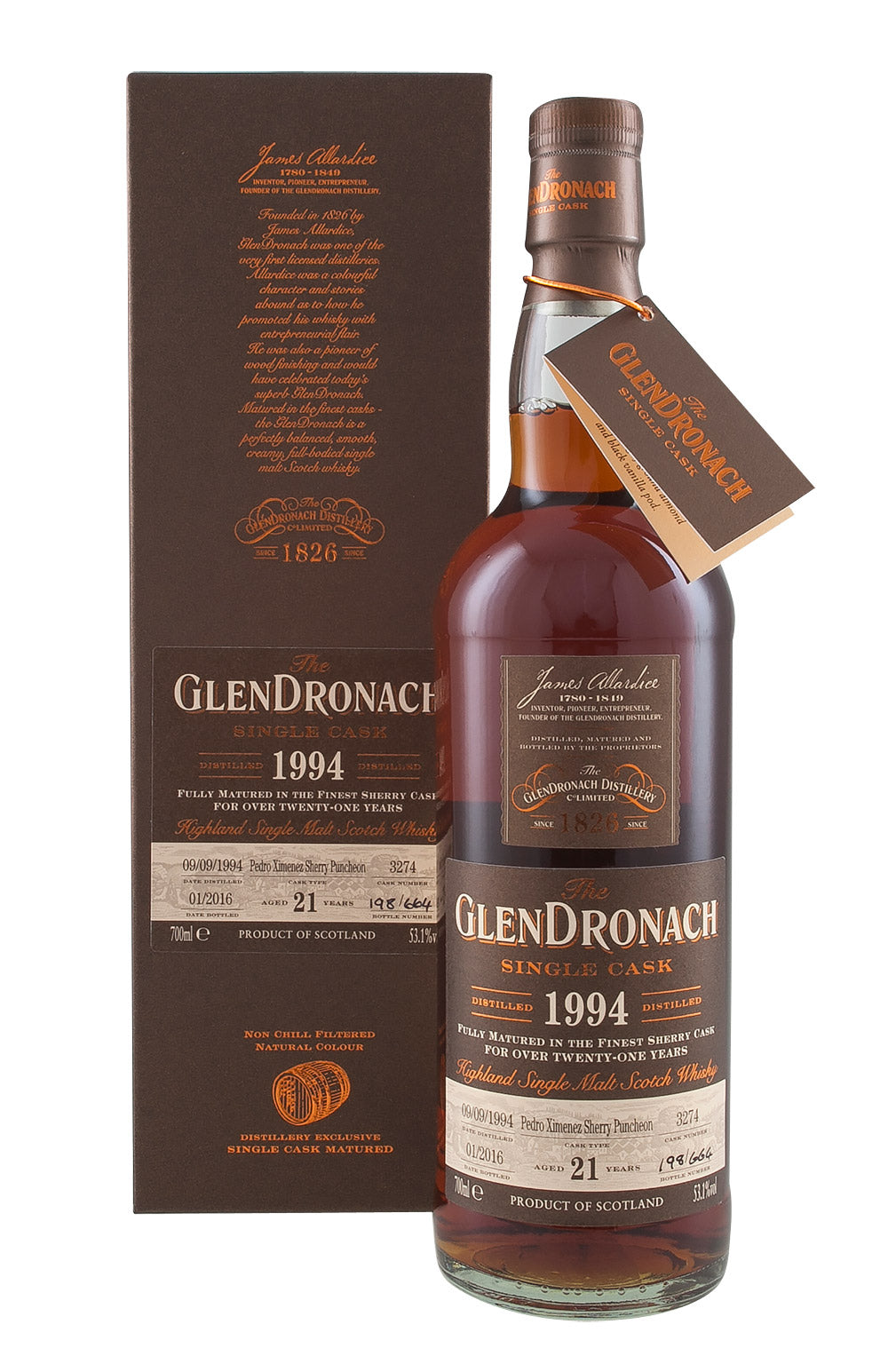 Glendronach 21 Year Old Cask 3274 Batch 13 1994