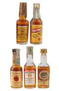 Five Bottle Vintage Kentucky Bourbon Miniature Collection