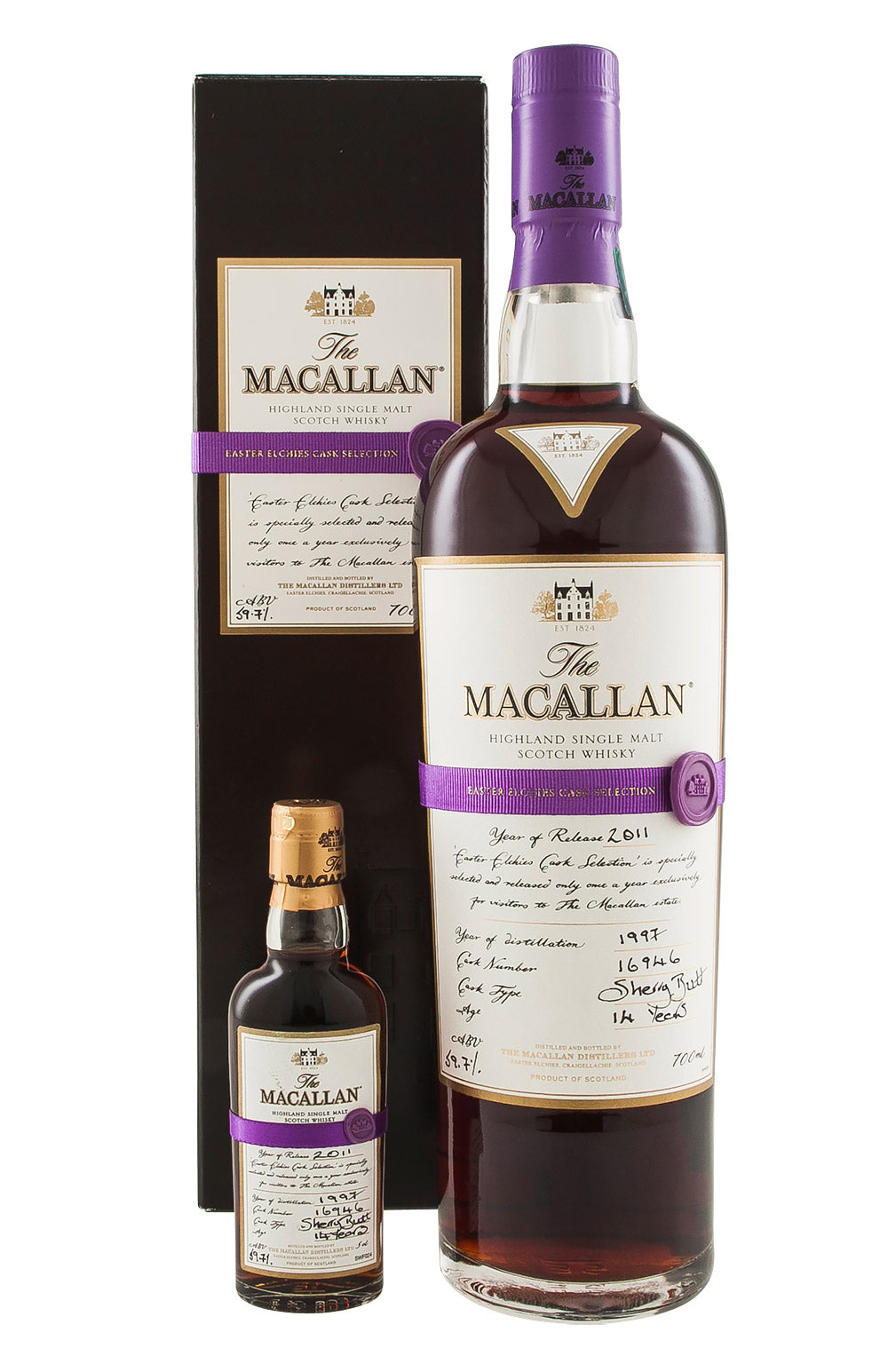 Macallan 14 Year Old Easter Elchies 2011 Plus Miniature 1997