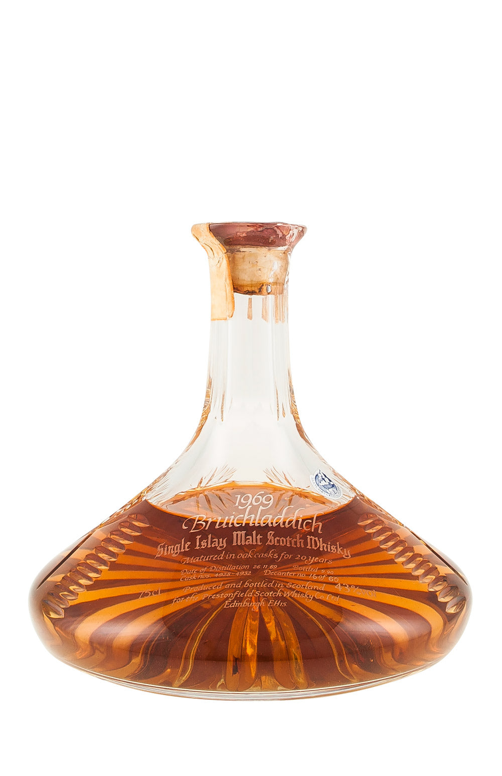 Bruichladdich 20 Year Old Prestonfield`s Decanter 1969
