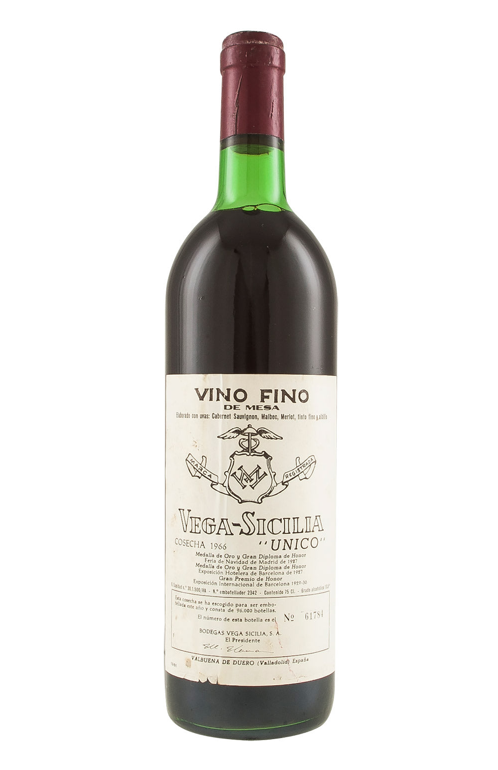 Vega Sicilia Unico 1966