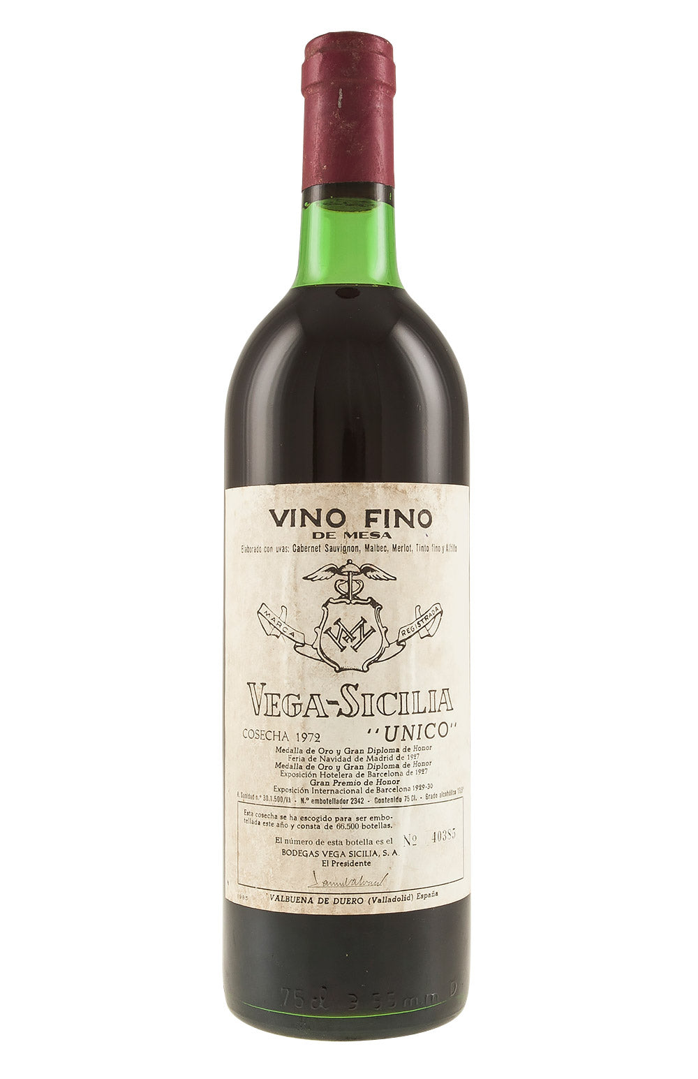 Vega Sicilia Unico 1972