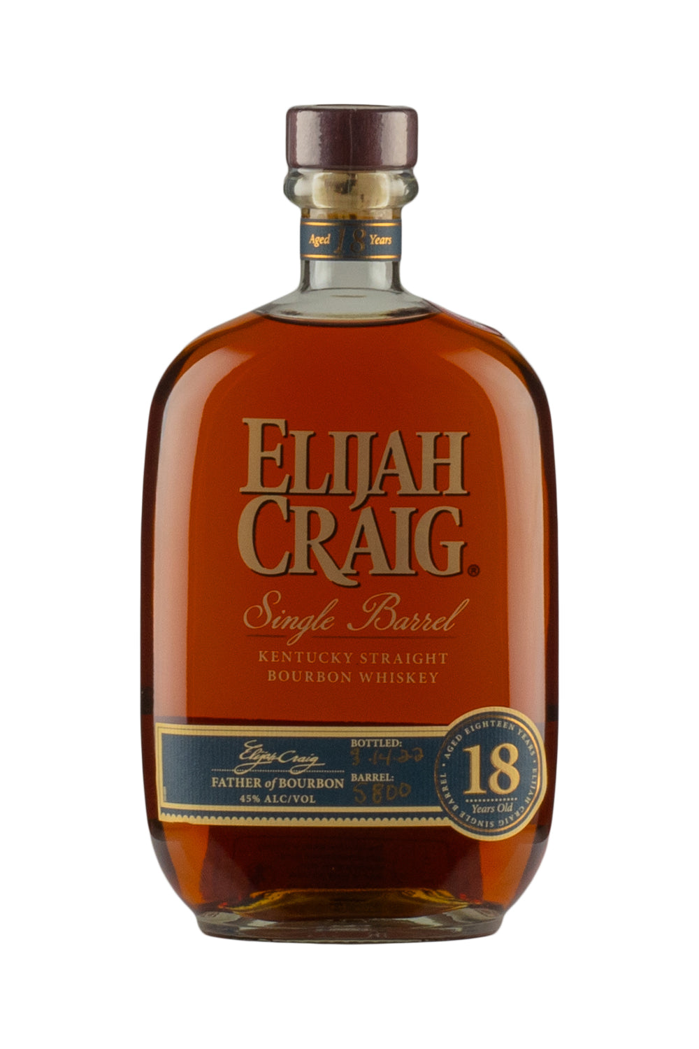 Elijah Craig 18 Year Old