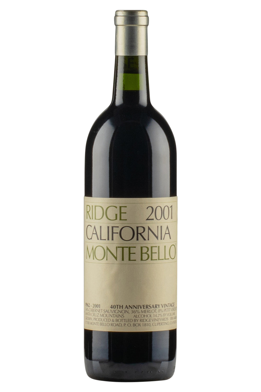 Ridge Monte Bello Cabernet Sauvignon 2001