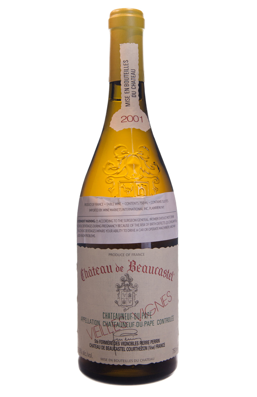 Chateauneuf du Pape Blanc Vieilles Vignes Beaucastel 2001