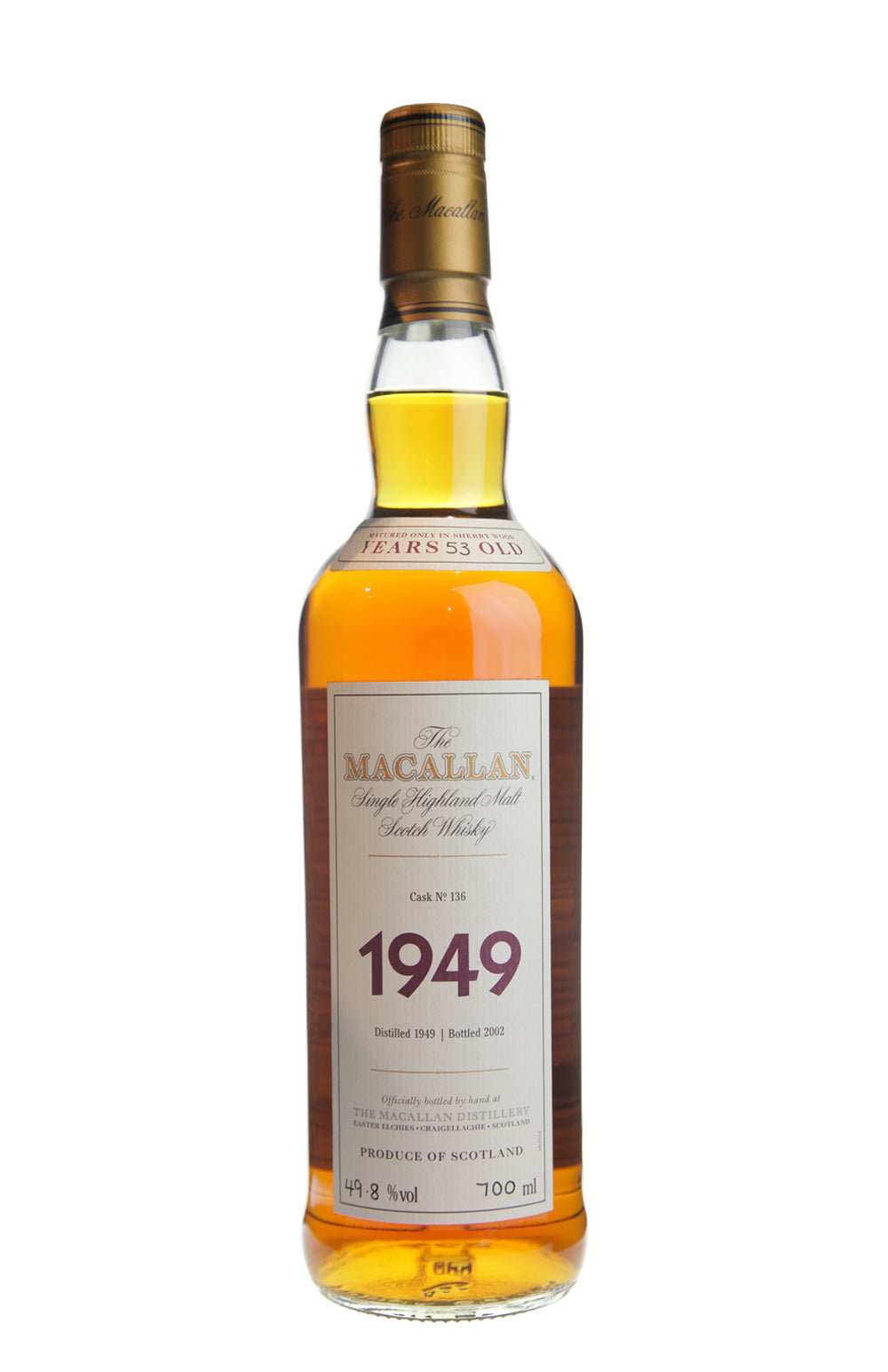 Macallan Fine and Rare 53 Year Old Cask 136 1949