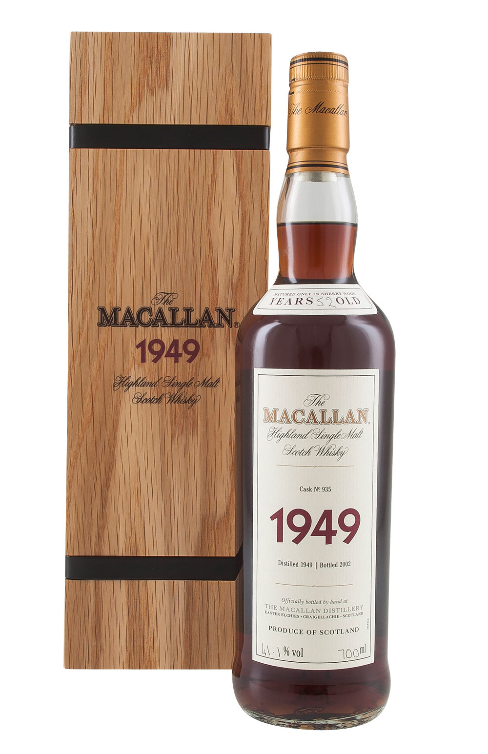 Macallan Fine and Rare 52 Year Old Cask 935 1949
