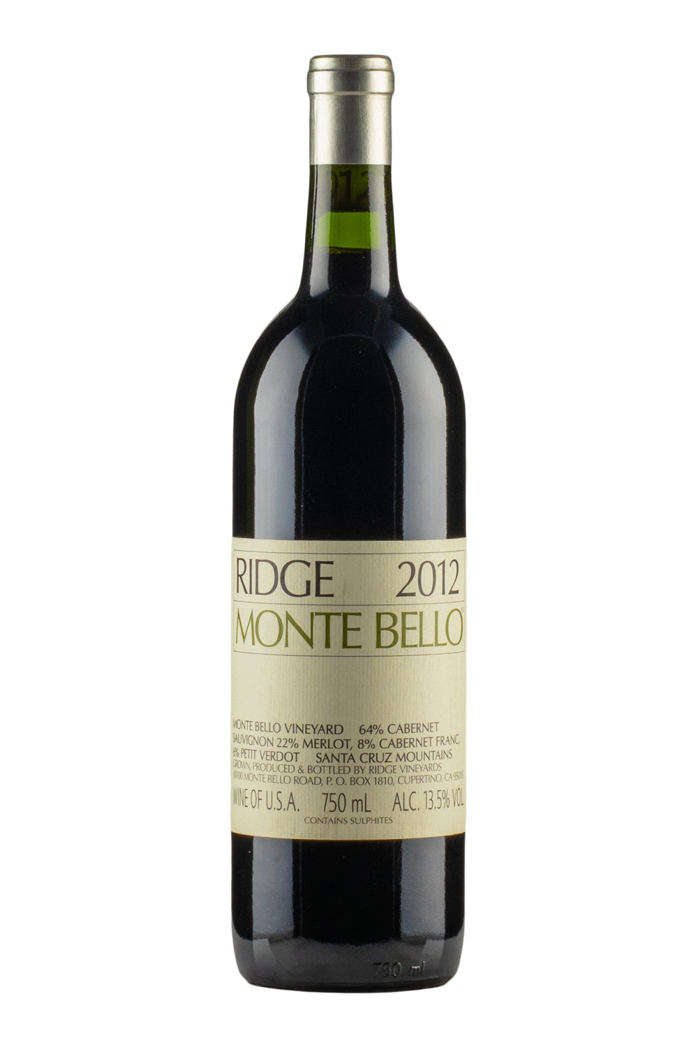 Ridge Monte Bello Cabernet Sauvignon 2012