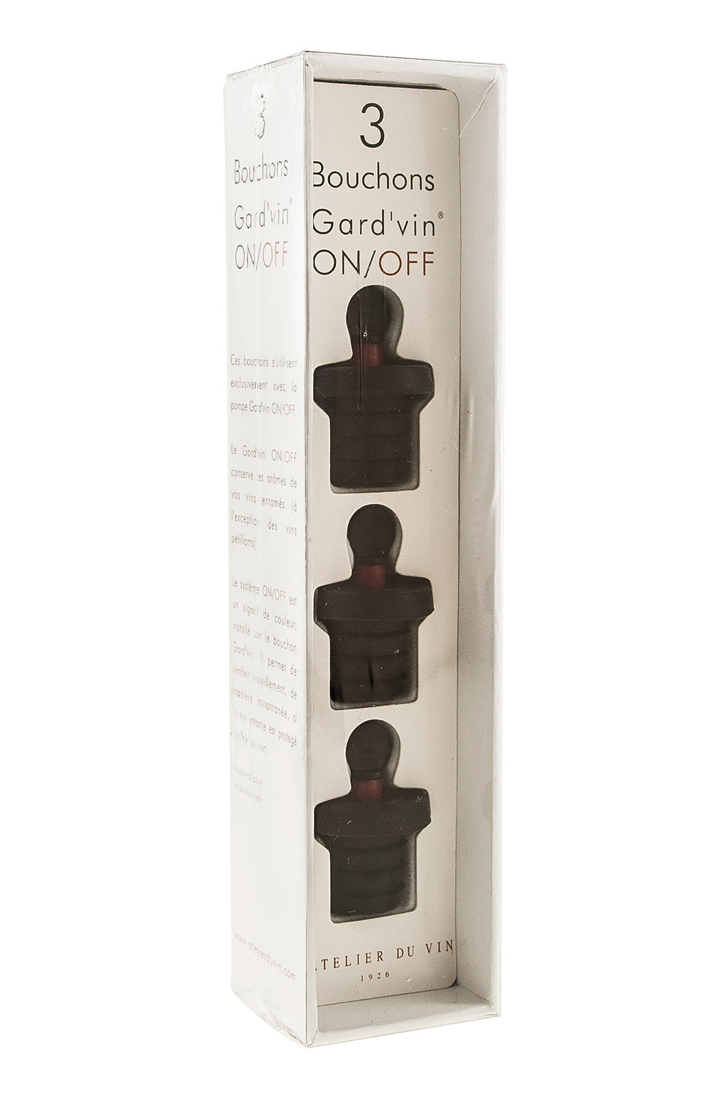 3 x Bouchons ON/OFF Gard`Vin Stoppers