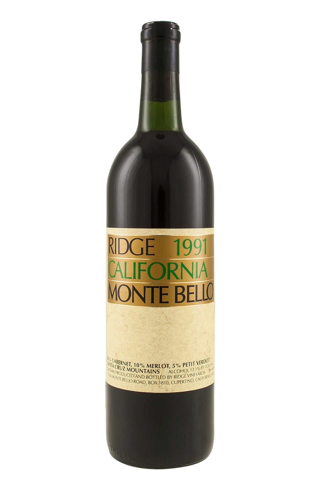 Ridge Monte Bello Cabernet Sauvignon 1991
