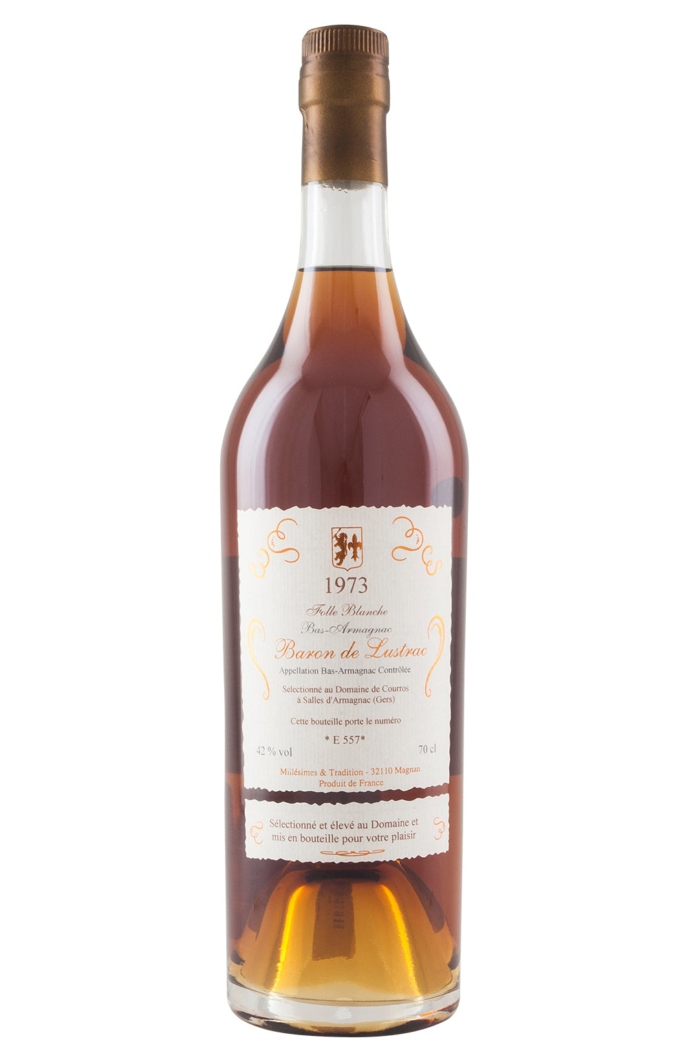 ブランデー Baron de Lustrac 1973 Bas Armagnac Baron de Lustrac Vintage Armagnac 1973 – Hedonism Wines