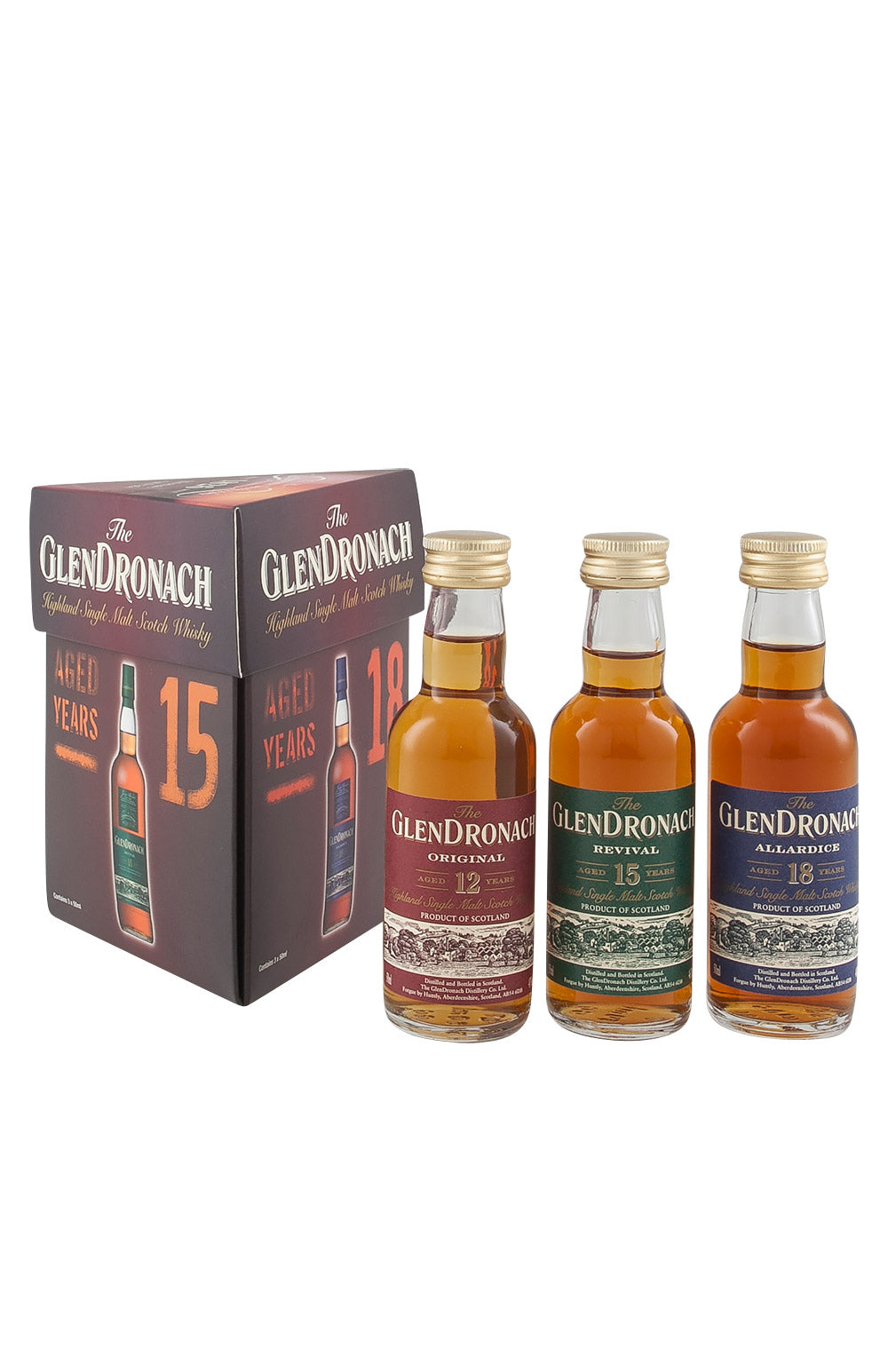 Glendronach Triple Miniature Pack