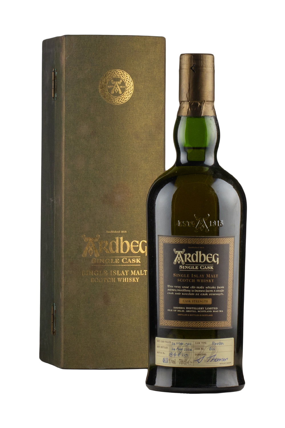 Ardbeg 32 Year Old Single Cask 866 Oddbins Bottling 1972