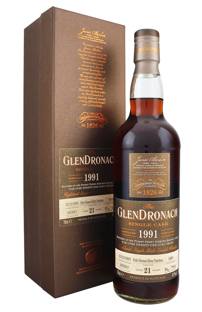 Glendronach 21 Year Old Cask 5405 Batch 9 1991