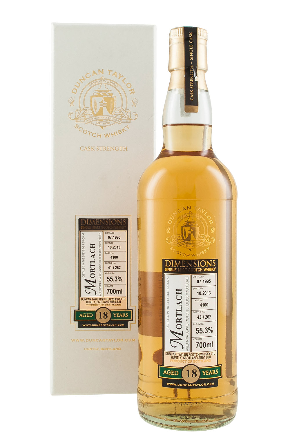 Mortlach 18 Year Old Cask Strength Dimensions 1995