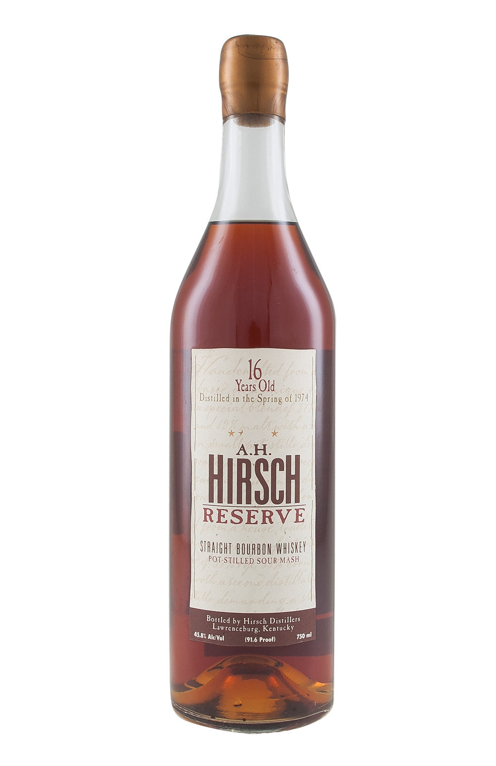 AH Hirsch 16 Year Old Reserve Gold Wax 1974