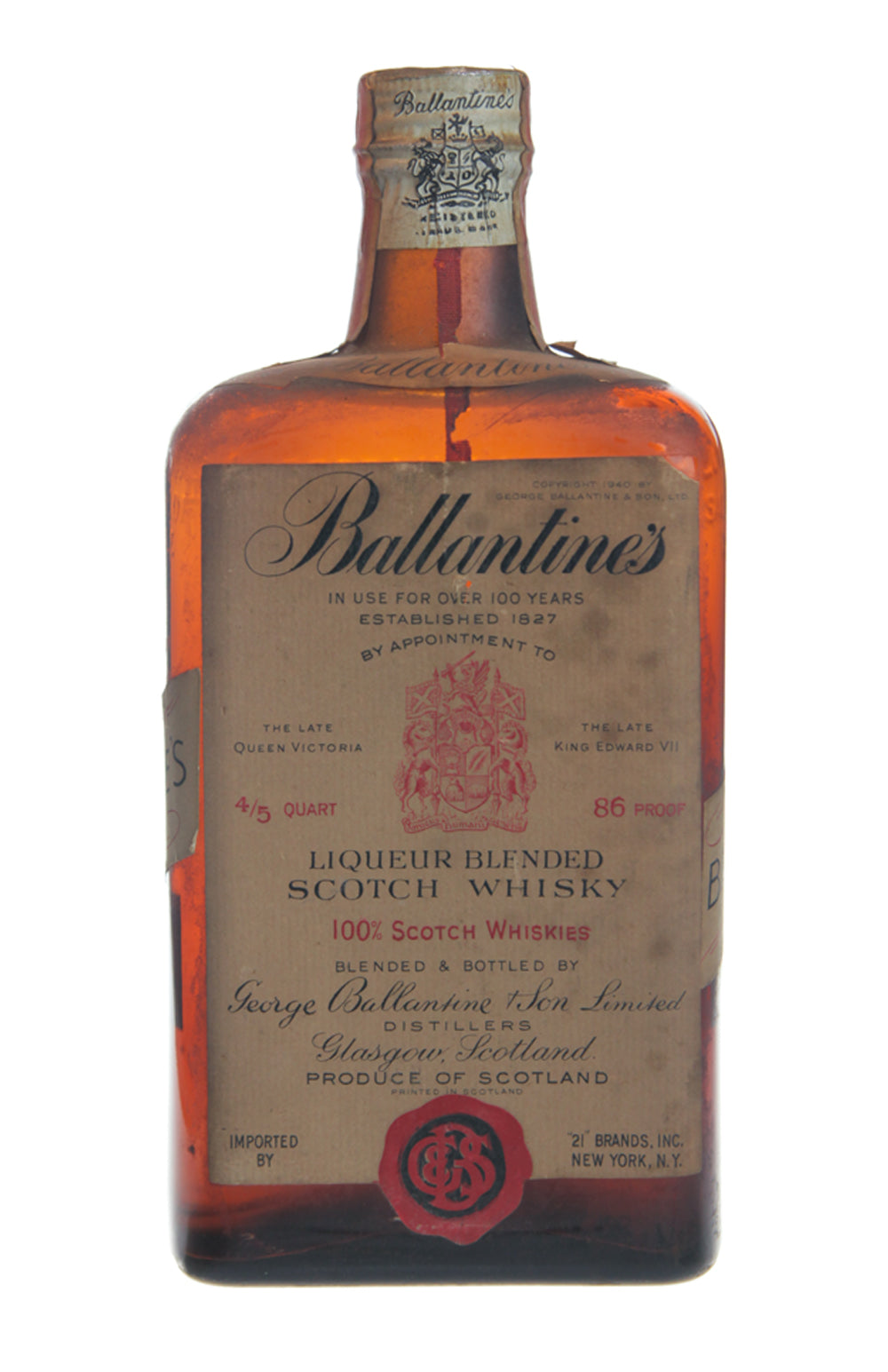 Ballantine`s Blended Scotch Whisky 1940-1952