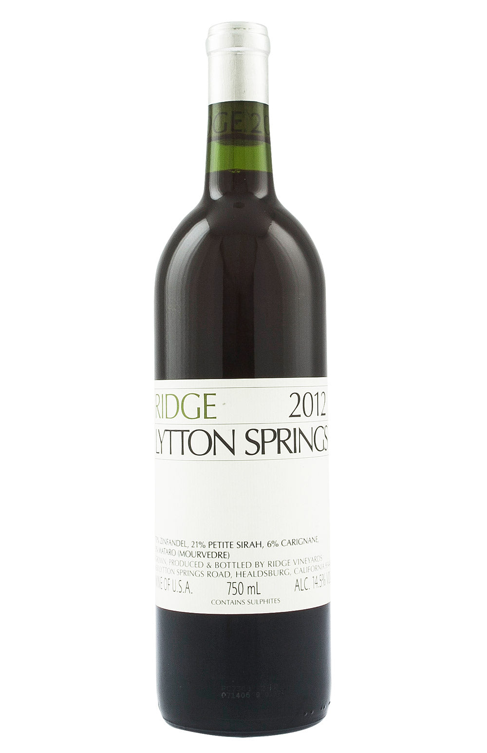 Ridge Lytton Springs 2012