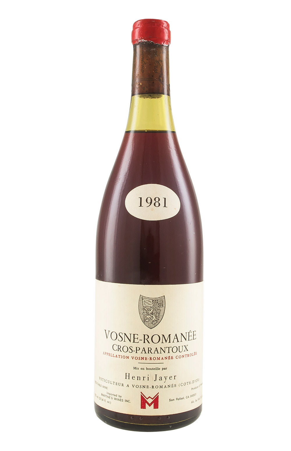 Vosne Romanee Cros Parantoux Henri Jayer 1981
