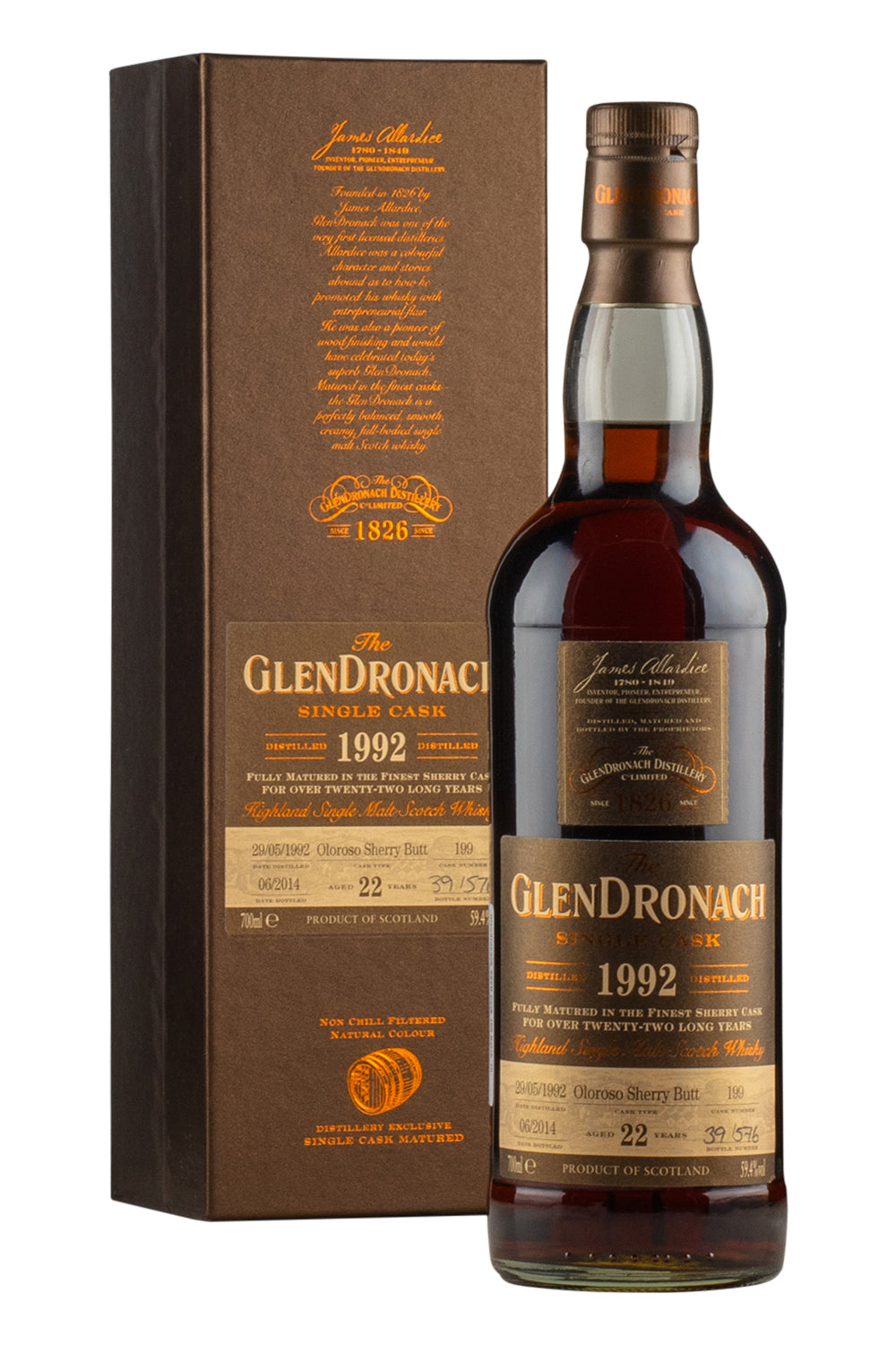 Glendronach 22 Year Old Cask 199 Batch 10 1992