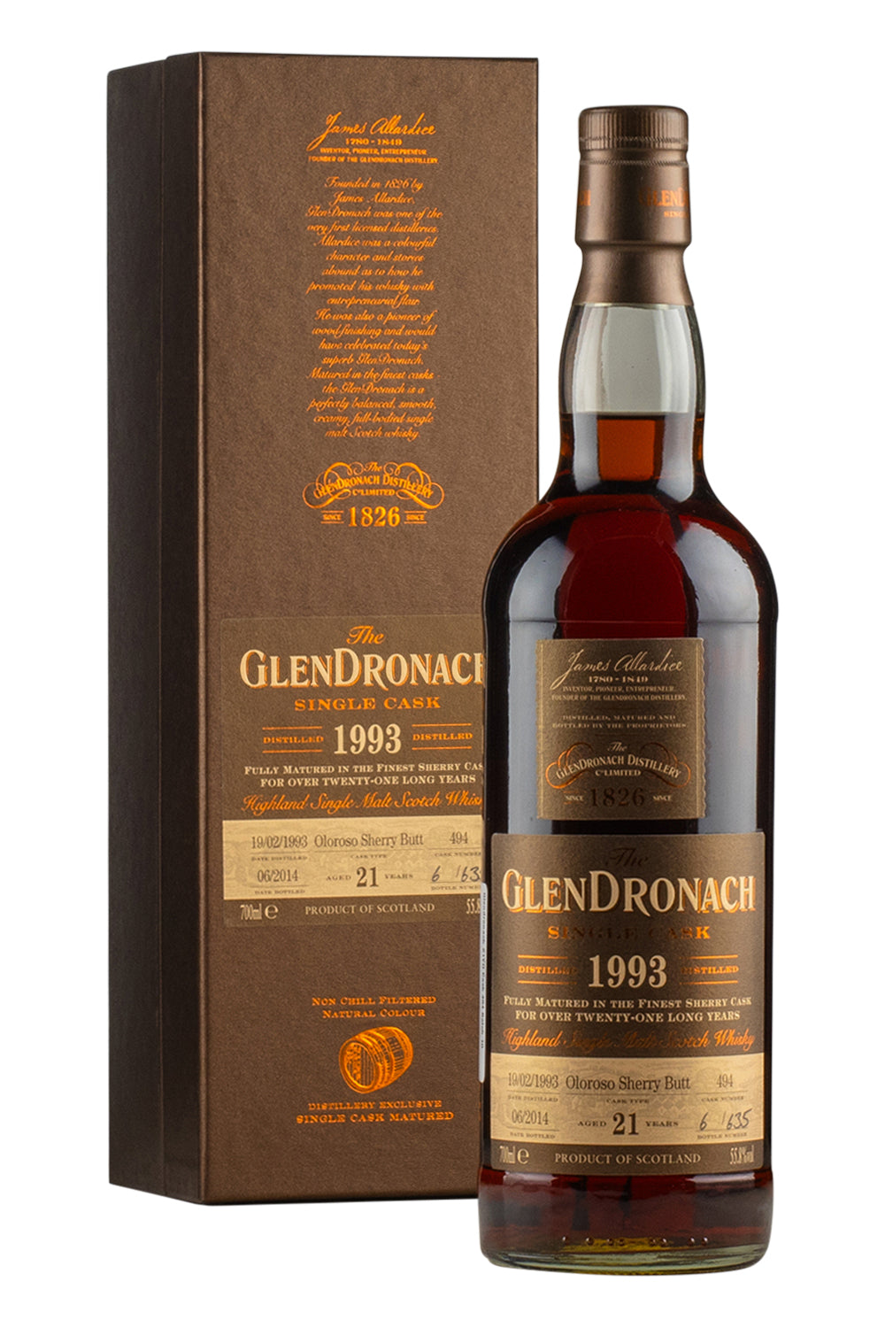 Glendronach 21 Year Old Cask 494 Batch 10 1993