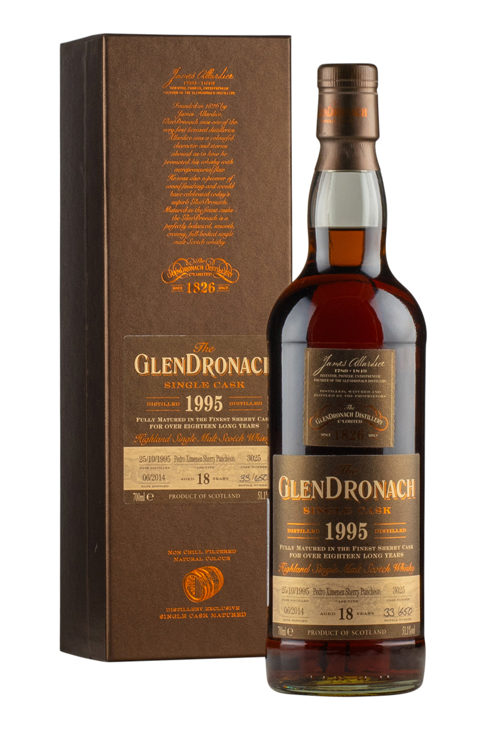 Glendronach 18 Year Old Cask 3025 Batch 10 1995