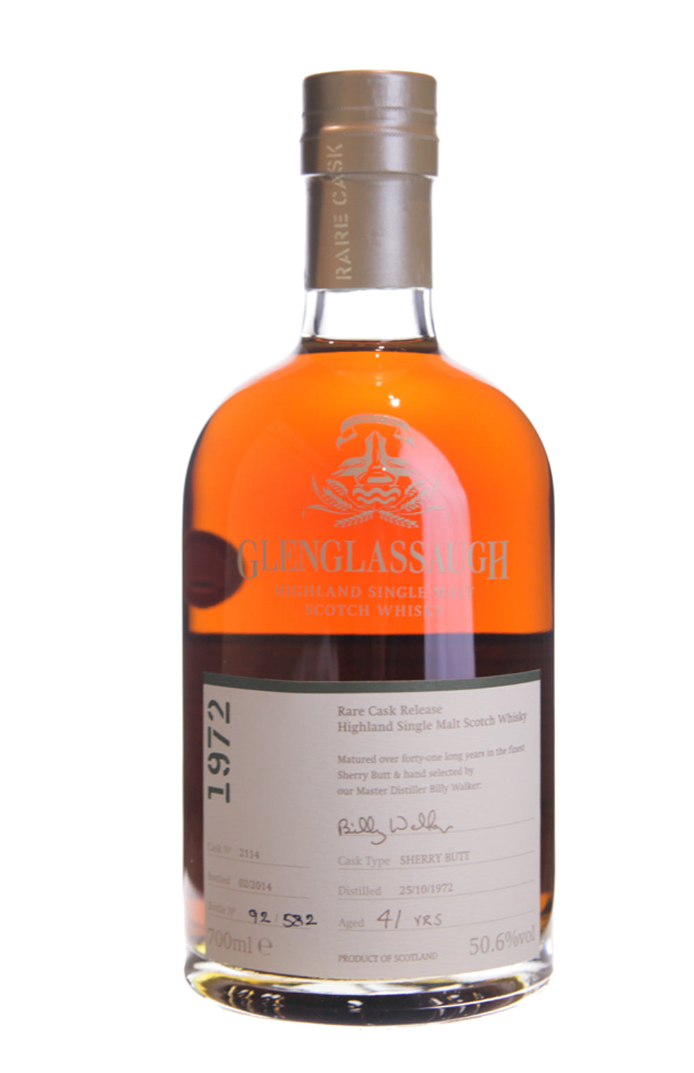 Glenglassaugh 41 Year Old Cask 2114 Batch 1 1972