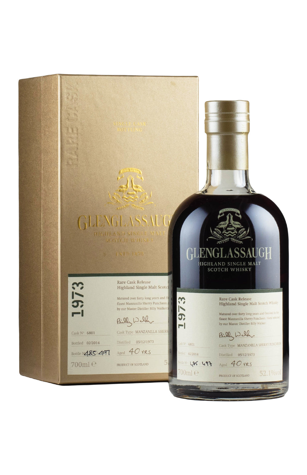 Glenglassaugh 40 Year Old Cask 6801 Batch 1 1973