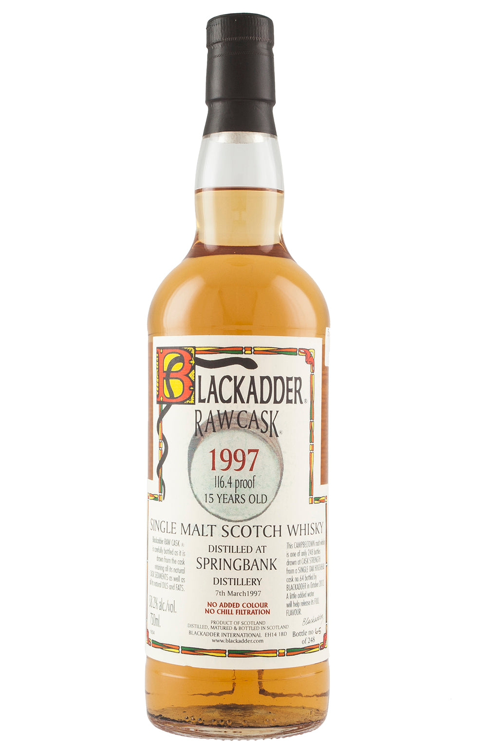 Springbank 15 Year Old Blackadder 1997
