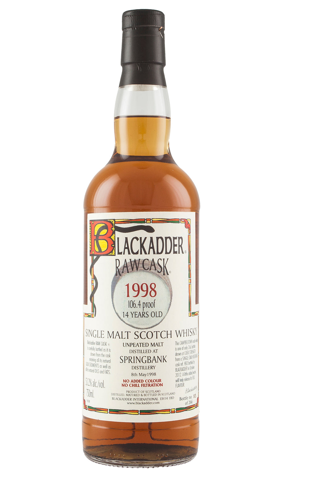 Springbank 14 Year Old Unpeated Blackadder 1998