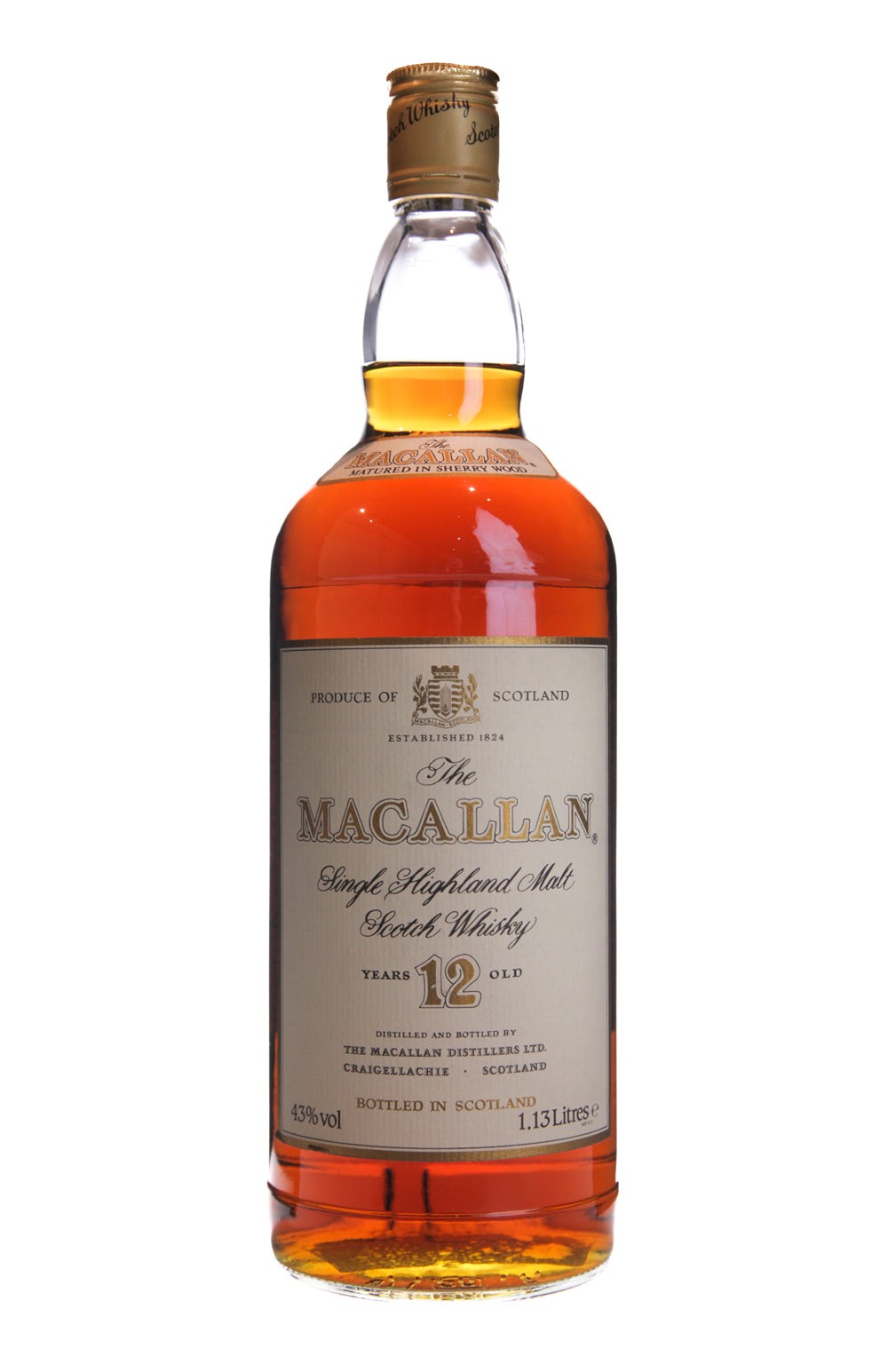 Macallan 12 Year Old 1.13 Ltr Bottled 1980s