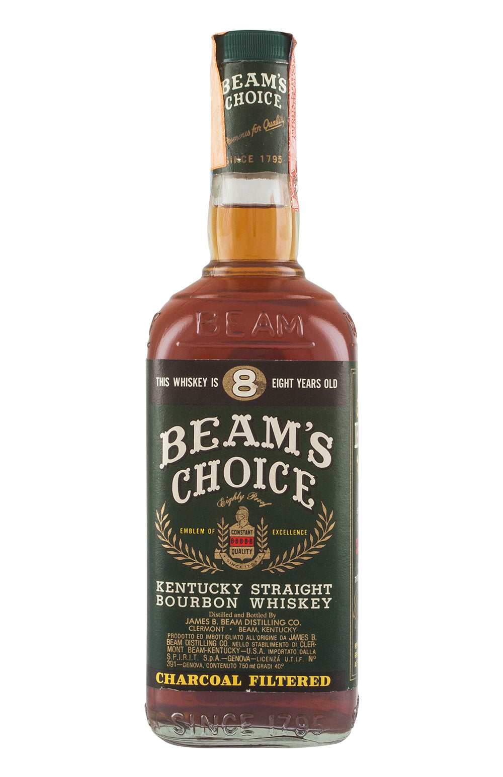 Jim Beam 8 Year Old Green Label c. 1970s