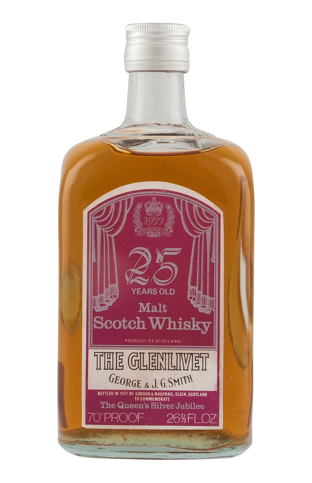 Glenlivet 25 Year Old Silver Jubilee G&M 1977