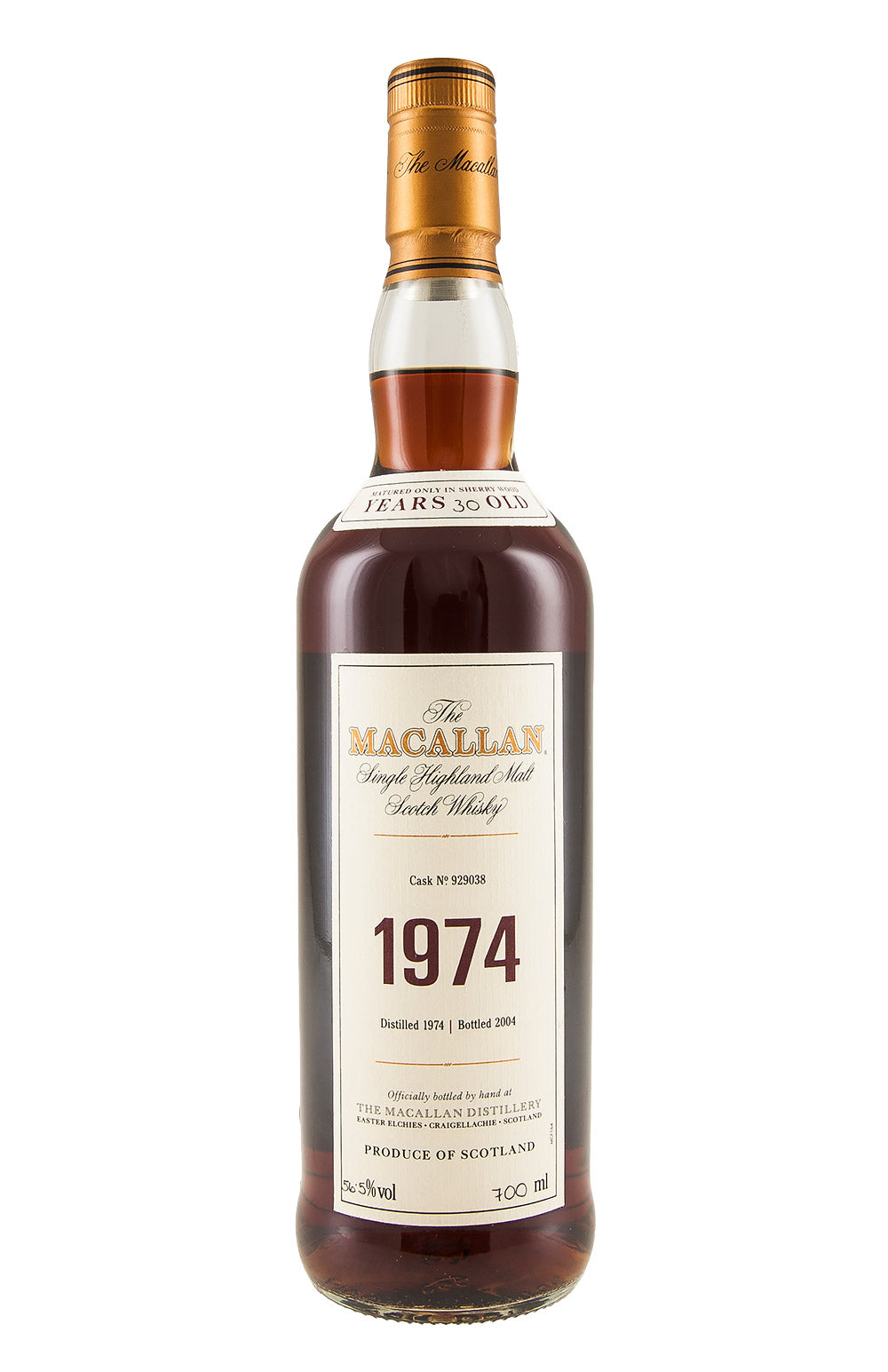 Macallan Fine and Rare 30 Year Old Cask 929038 1974