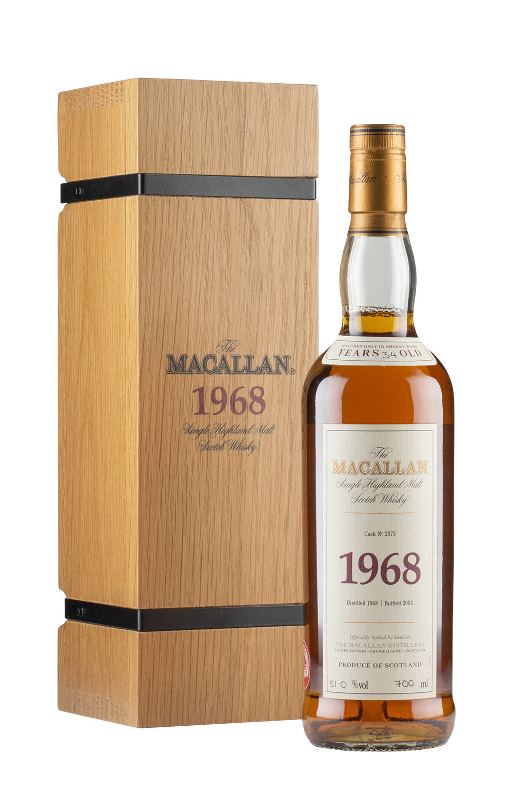 Macallan Fine and Rare 34 Year Old Cask 2875 1968