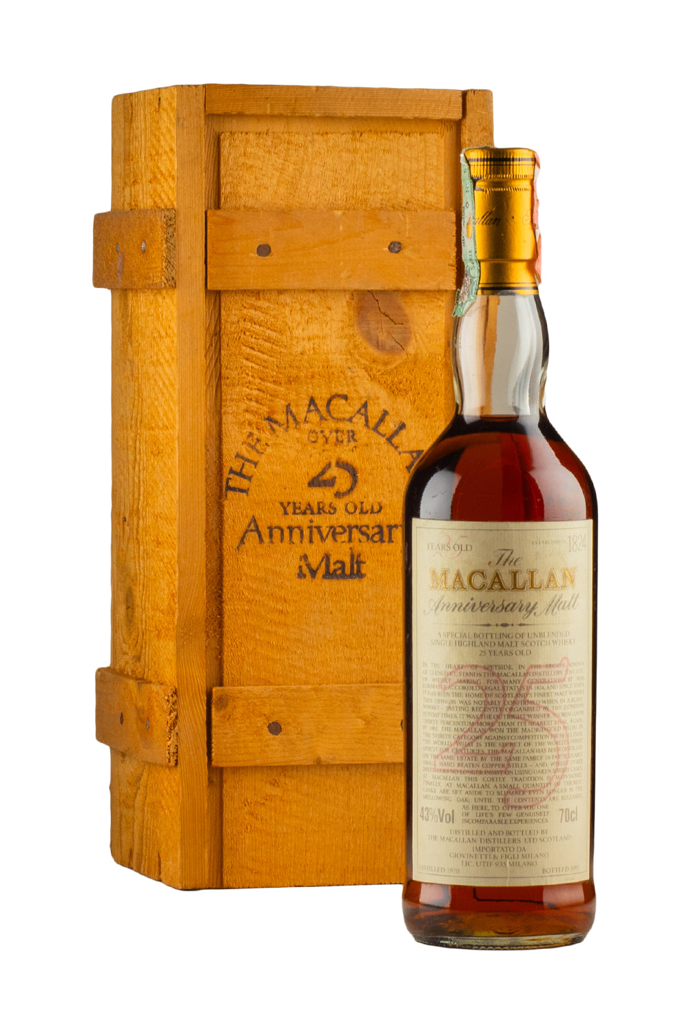 Macallan 25 Year Old Anniversary Malt 1970