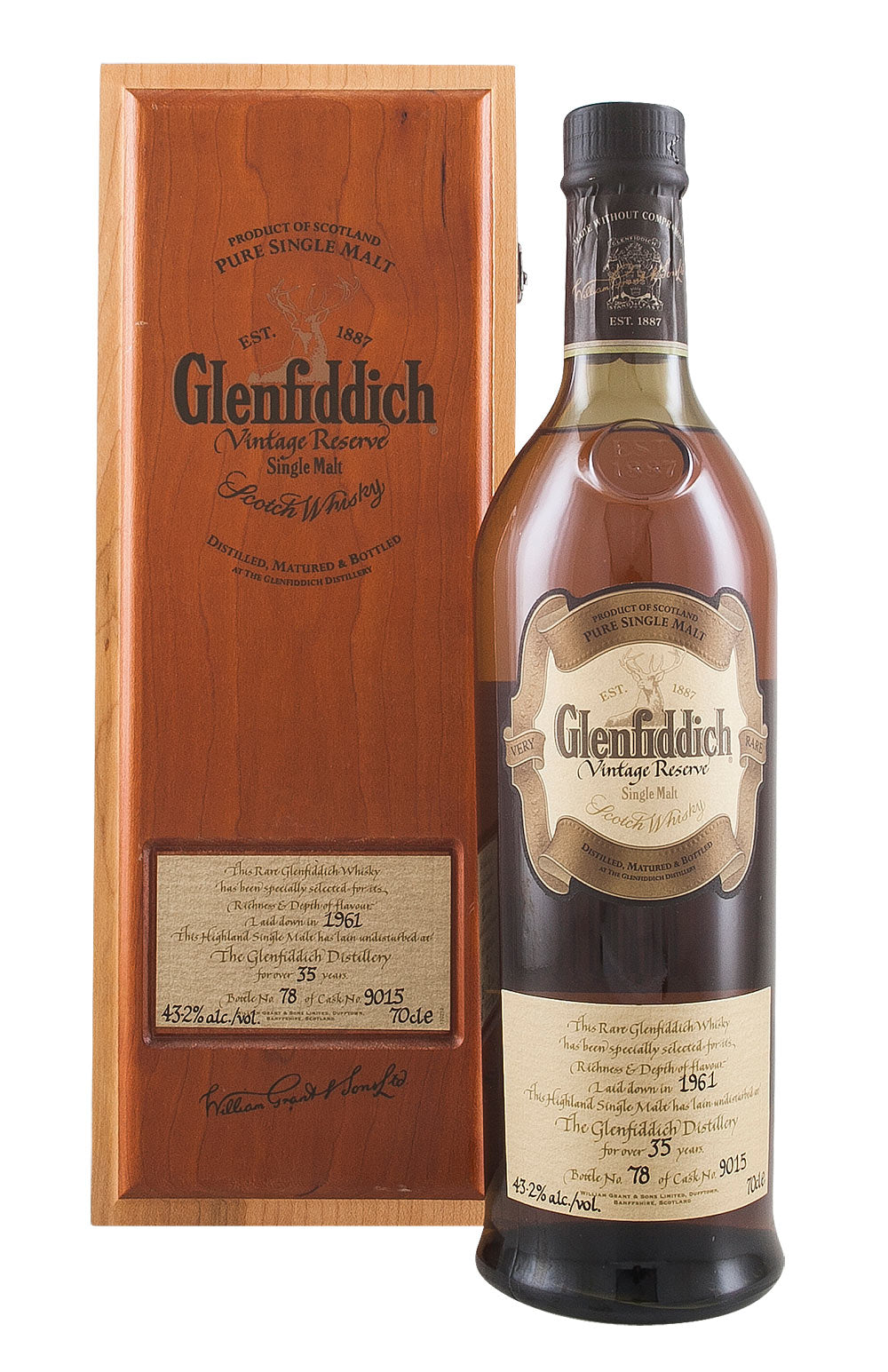 Glenfiddich 35 Year Old Vintage Reserve Cask 9015 1961