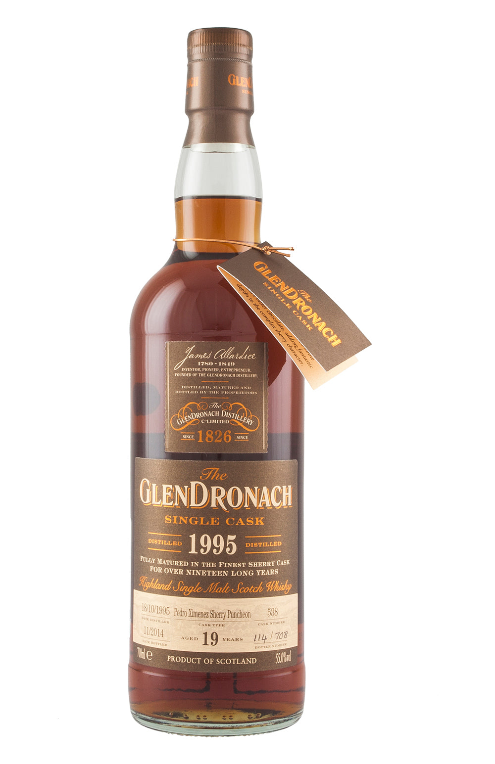 Glendronach 19 Year Old Cask 538 Batch 11 1995