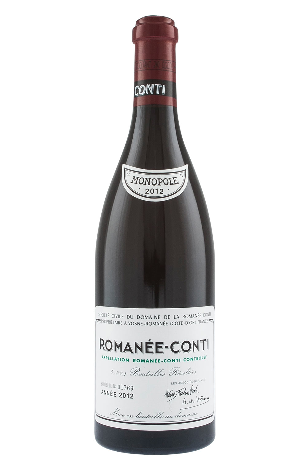 Romanee Conti DRC 2012