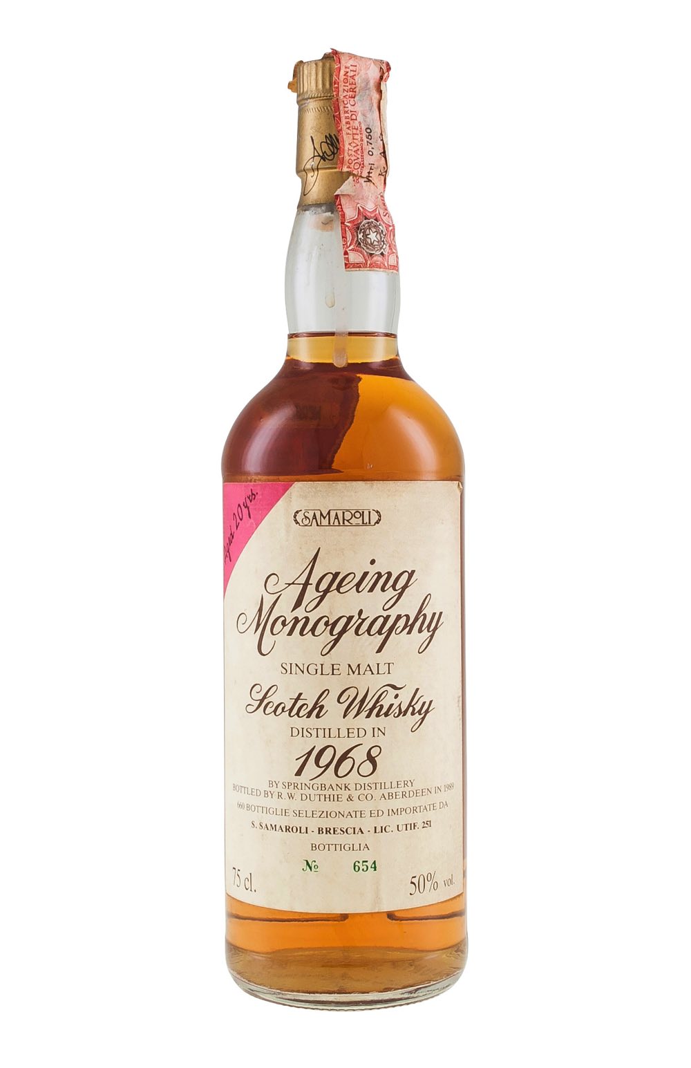 Springbank 20 Year Old Ageing Monography Samaroli 1968