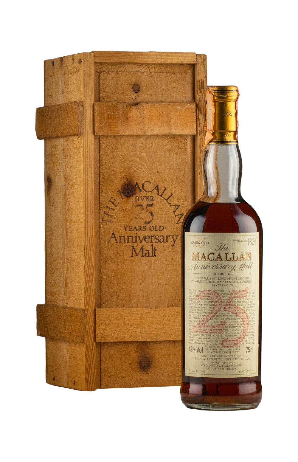 Macallan 25 Year Old Anniversary Malt 1965