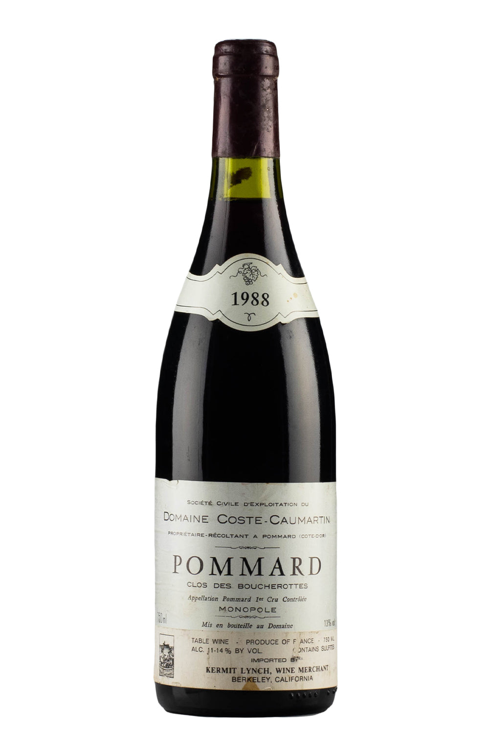 Pommard Clos des Boucherottes Coste Caumartin 1988