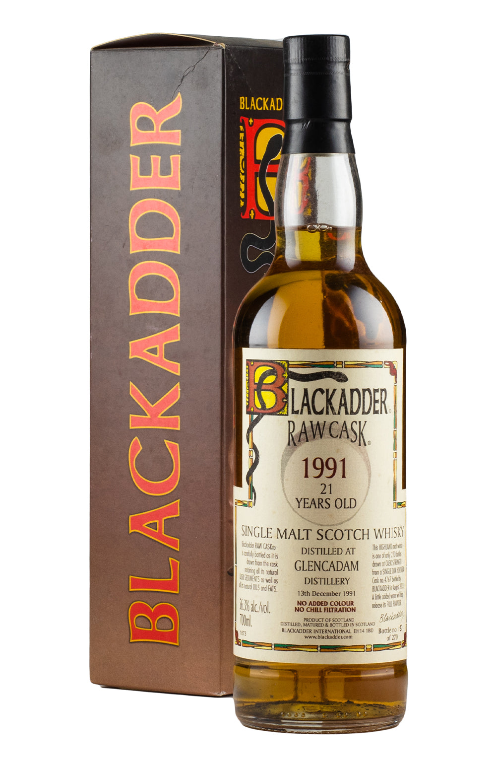 Glencadam 21 Year Old Blackadder Raw Cask 1991