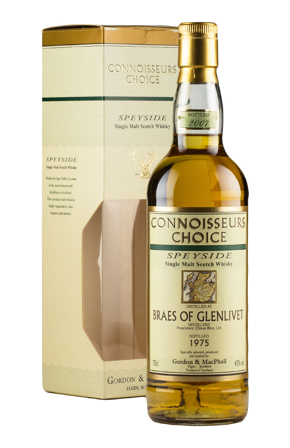 Braes of Glenlivet Connoisseurs Choice Gordon & MacPhail Bottled 2007 1975