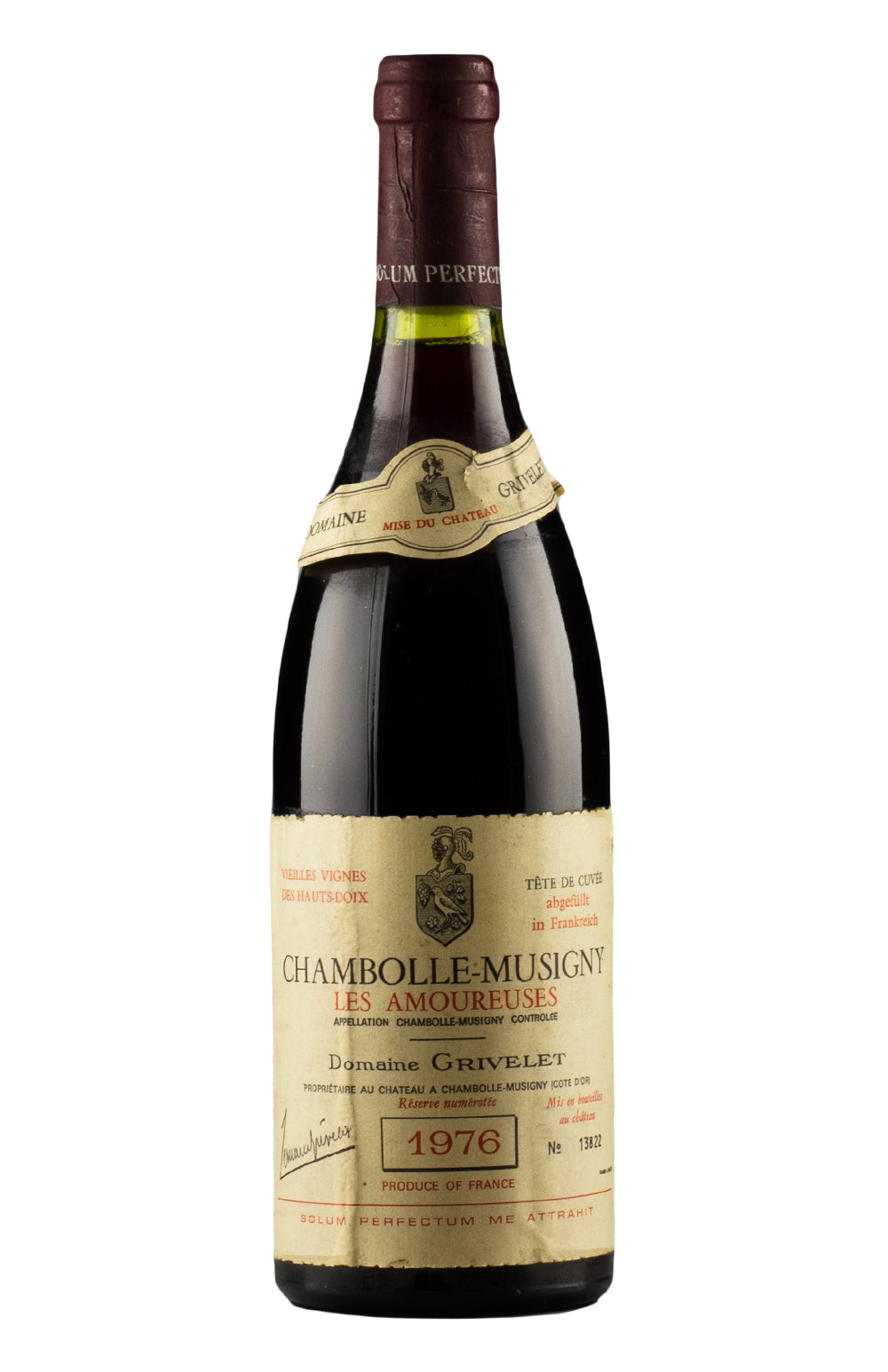 Chambolle Musigny Les Amoureuses Grivelet 1976
